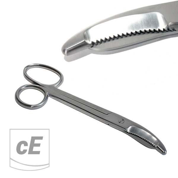 Gips-/Verbandschere BRUNS (gezahnt)