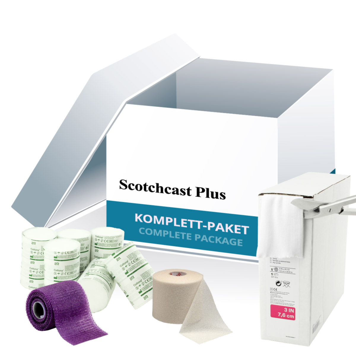 Komplettpaket SP6 (Scotchcast Plus, 3M Trikot, Cellona Synthetikwatte)